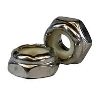 NTM8S #8-32 Thin Nylon Insert Locknut, (NTM), Coarse, 18-8 Stainless